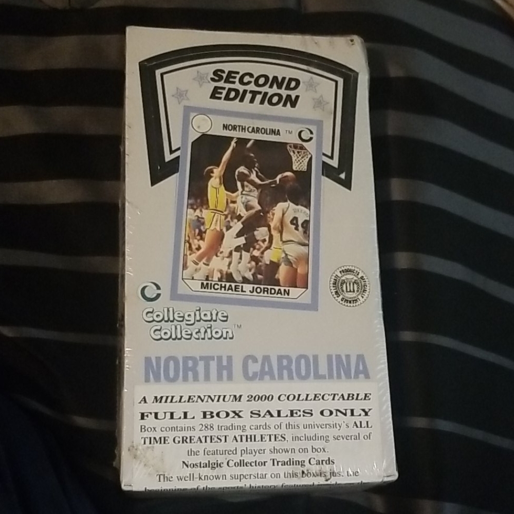 North Carolina second edition unopened box of cards like 20 wax packs